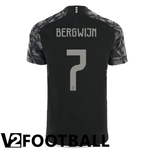 AFC Ajax Bergwijn 7 Third Soccer Shirt Black 2023/2024