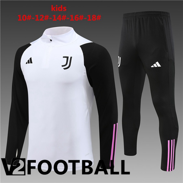 Juventus Kids Training Tracksuit Suit White 2023/2024