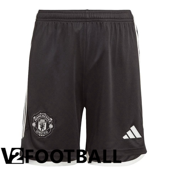 Manchester United Soccer Shorts Away Black 2023/2024