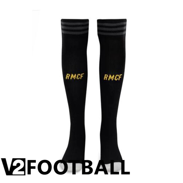 Real Madrid Soccer Socks Third Black 2023/2024