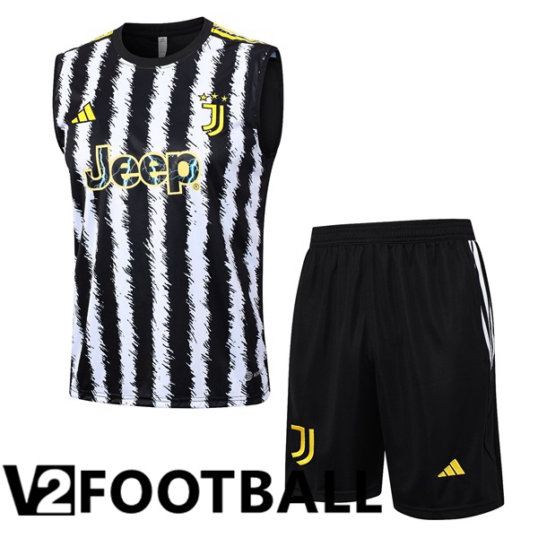 Juventus Soccer Vest + Shorts Black White 2023/2024