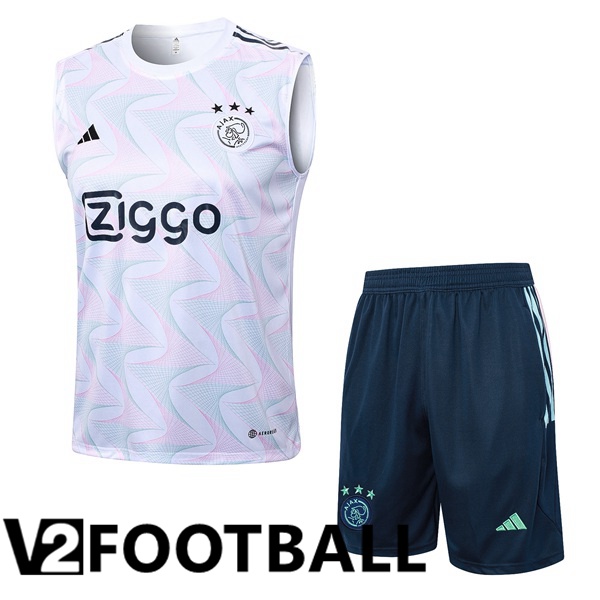 AFC Ajax Soccer Vest + Shorts White 2023/2024