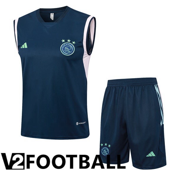 AFC Ajax Soccer Vest + Shorts Blue Royal 2023/2024