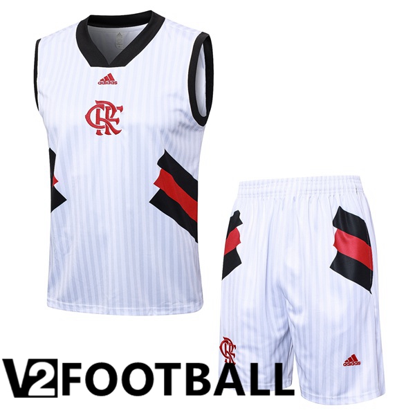 Flamengo Soccer Vest + Shorts White 2023/2024