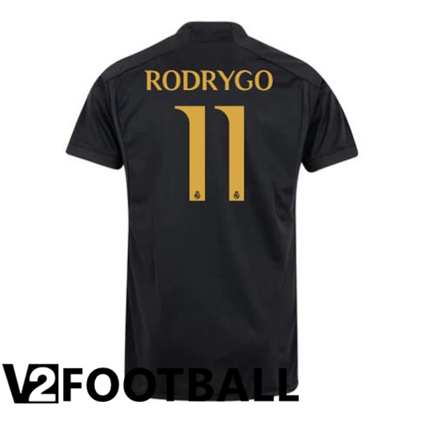 Real Madrid Rodrygo 11 Third Soccer Shirt Black 2023/2024