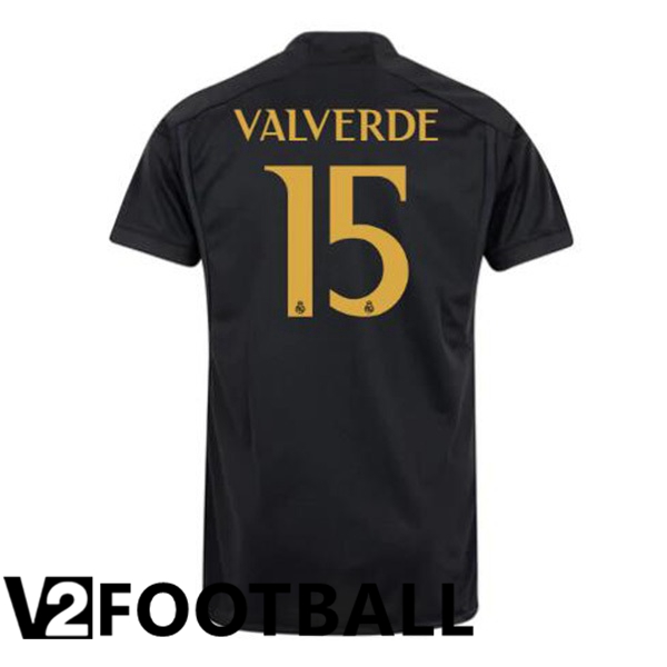 Real Madrid Valverde 15 Third Soccer Shirt Black 2023/2024
