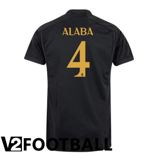 Real Madrid Alaba 4 Third Soccer Shirt Black 2023/2024