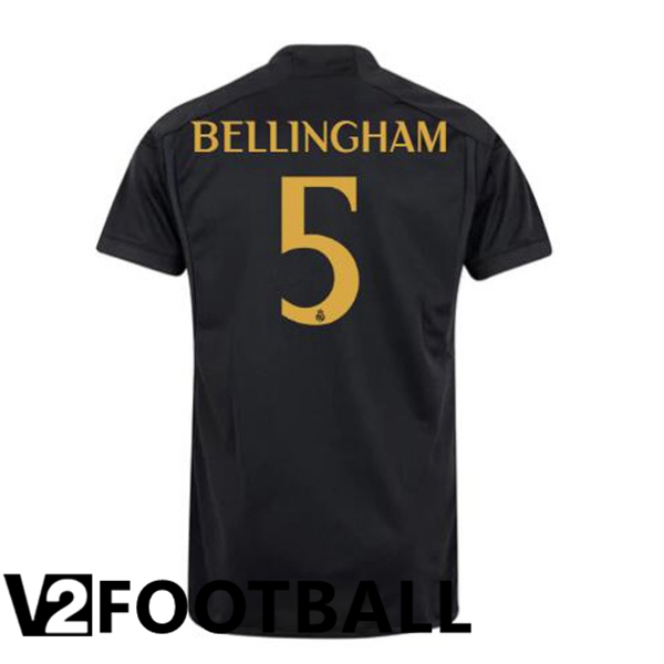 Real Madrid Bellingham 5 Third Soccer Shirt Black 2023/2024