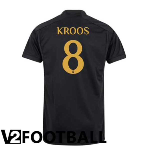 Real Madrid Kroos 8 Third Soccer Shirt Black 2023/2024