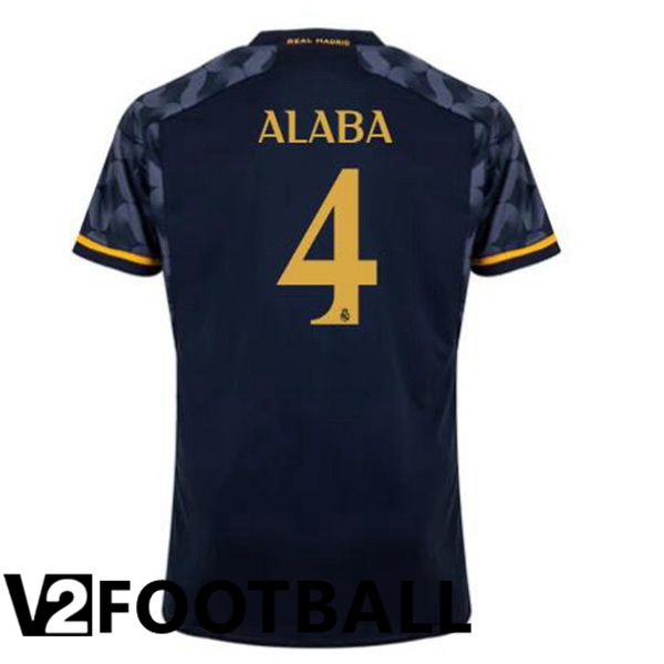 Real Madrid Alaba 4 Away Soccer Shirt Blue Royal 2023/2024
