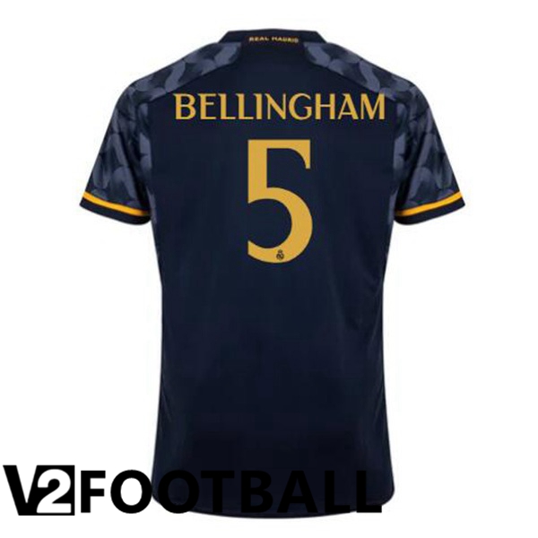 Real Madrid Bellingham 5 Away Soccer Shirt Blue Royal 2023/2024