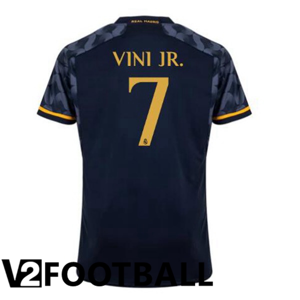 Real Madrid Vini Jr. 7 Away Soccer Shirt Blue Royal 2023/2024