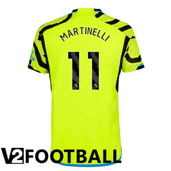 Arsenal MARTINELLI 11 Away Soccer Shirt Green 2023/2024