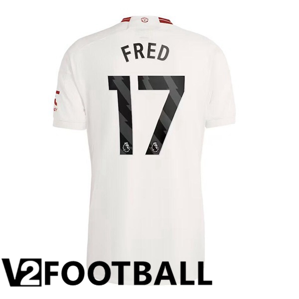 Manchester United Fred 17 Third Soccer Shirt White 2023/2024