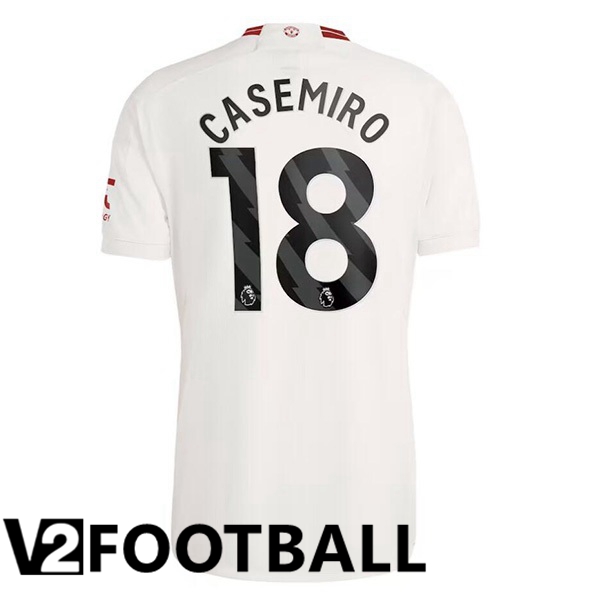 Manchester United Casemiro 18 Third Soccer Shirt White 2023/2024