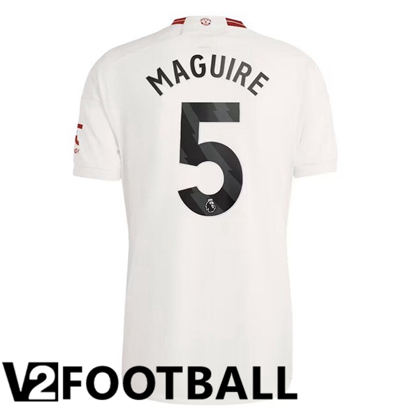 Manchester United Maguire 5 Third Soccer Shirt White 2023/2024