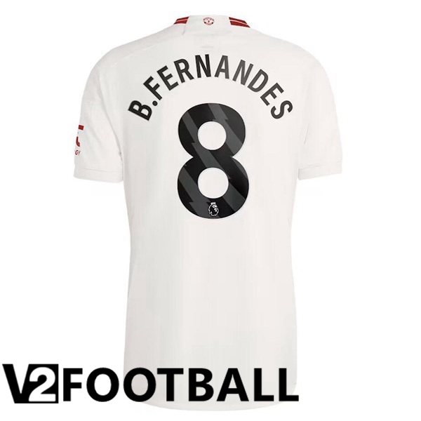 Manchester United B.Fernandes 8 Third Soccer Shirt White 2023/2024
