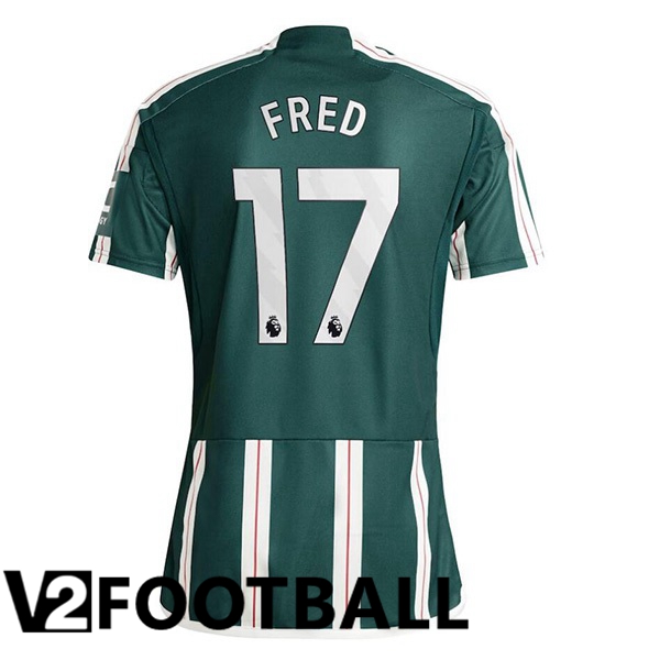 Manchester United Fred 17 Away Soccer Shirt Green 2023/2024