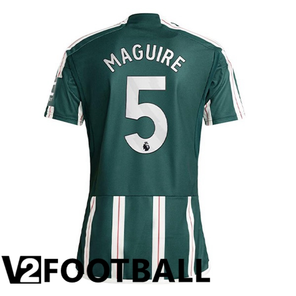 Manchester United Maguire 5 Away Soccer Shirt Green 2023/2024