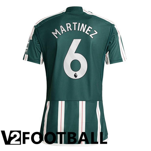 Manchester United Martinez 6 Away Soccer Shirt Green 2023/2024