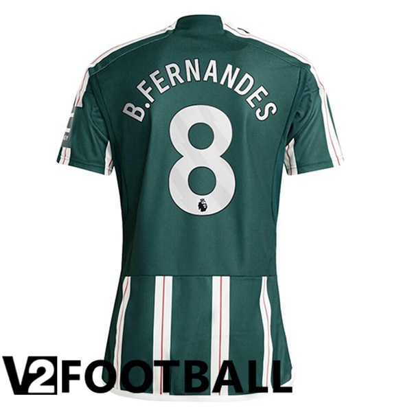 Manchester United B.Fernandes 8 Away Soccer Shirt Green 2023/2024