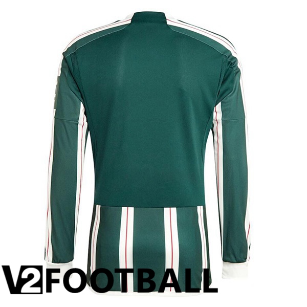 Manchester United Away Soccer Shirt Long sleeve Green 2023/2024