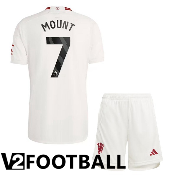 Manchester United Mount 7 Kids Third Soccer Shirt White 2023/2024