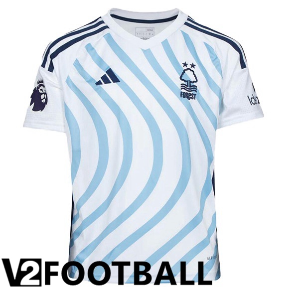 Nottingham Forest Away Soccer Shirt Blue White 2023/2024