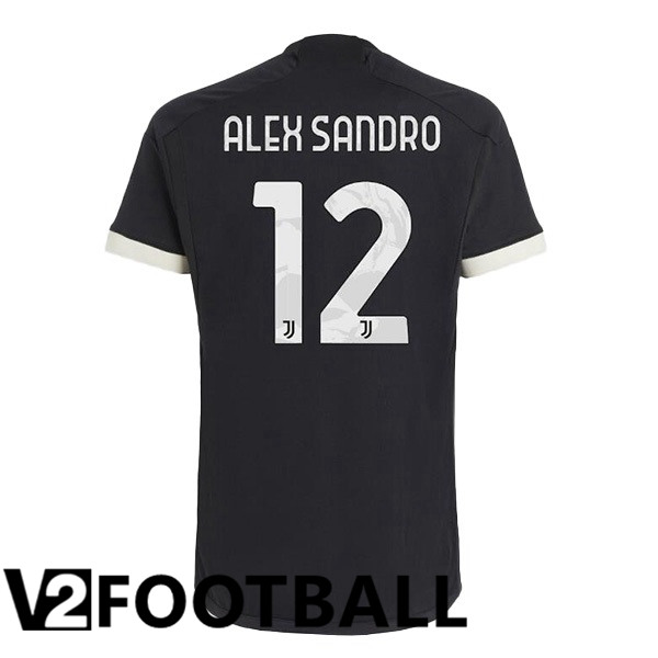 Juventus ALEX SANDRO 12 Third Soccer Shirt Black 2023/2024