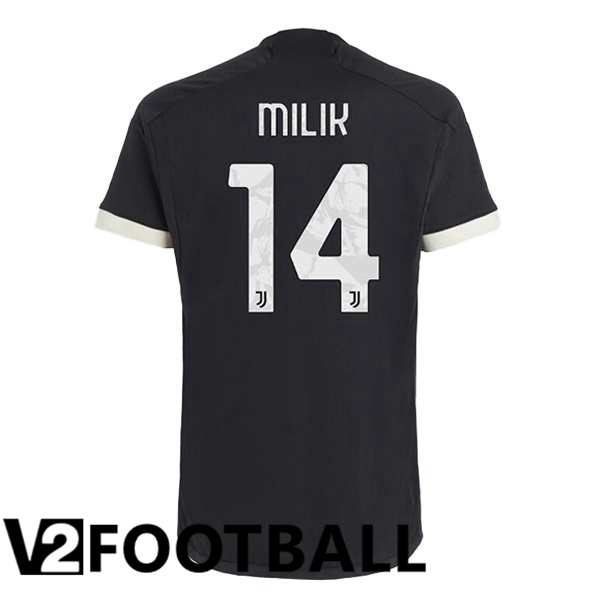 Juventus MILIK 14 Third Soccer Shirt Black 2023/2024