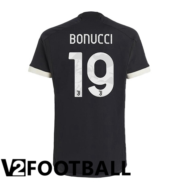 Juventus BONUCCI 19 Third Soccer Shirt Black 2023/2024