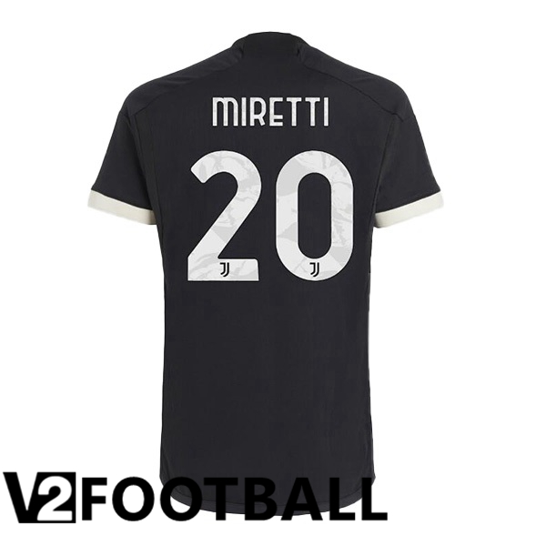 Juventus MIRETTI 20 Third Soccer Shirt Black 2023/2024