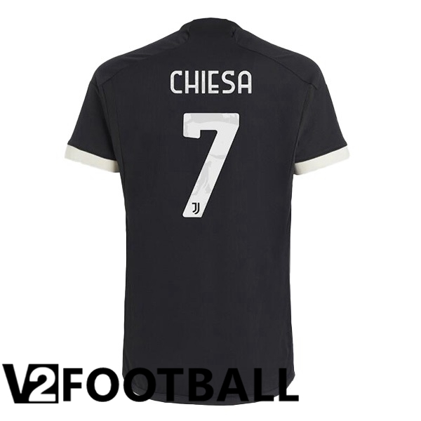 Juventus CHIESA 7 Third Soccer Shirt Black 2023/2024