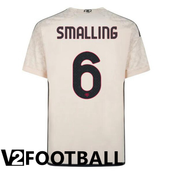 AS Roma SMALLING 6 Away Soccer Shirt Yellow 2023/2024