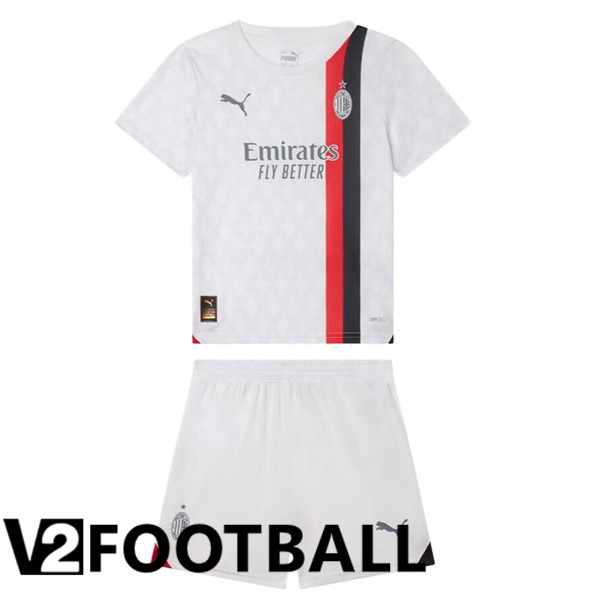 AC Milan Kids Away Soccer Shirt White 2023/2024