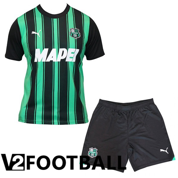 US Sassuolo Kids Home Soccer Shirt Green 2023/2024