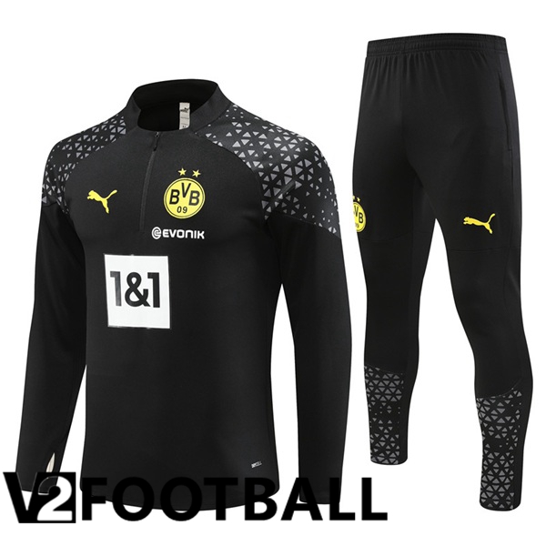 Dortmund BVB Training Tracksuit Suit Black 2023/2024