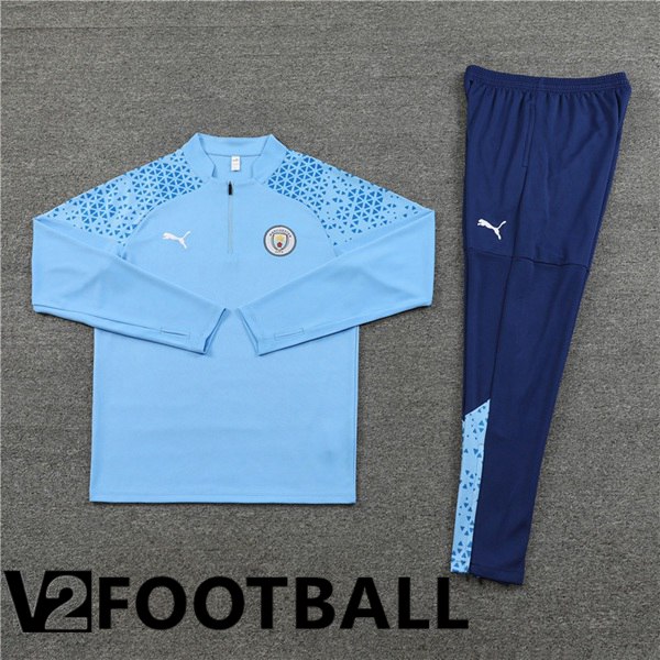 Manchester City Training Tracksuit Suit Blue 2023/2024