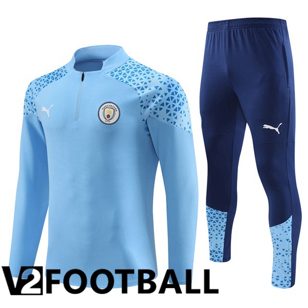 Manchester City Training Tracksuit Suit Blue 2023/2024