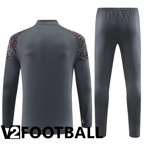 Manchester City Training Tracksuit Suit Grey 2023/2024