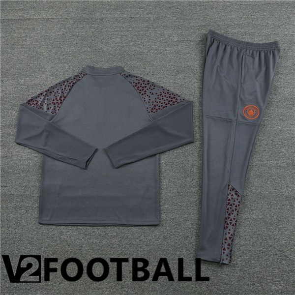 Manchester City Training Tracksuit Suit Grey 2023/2024