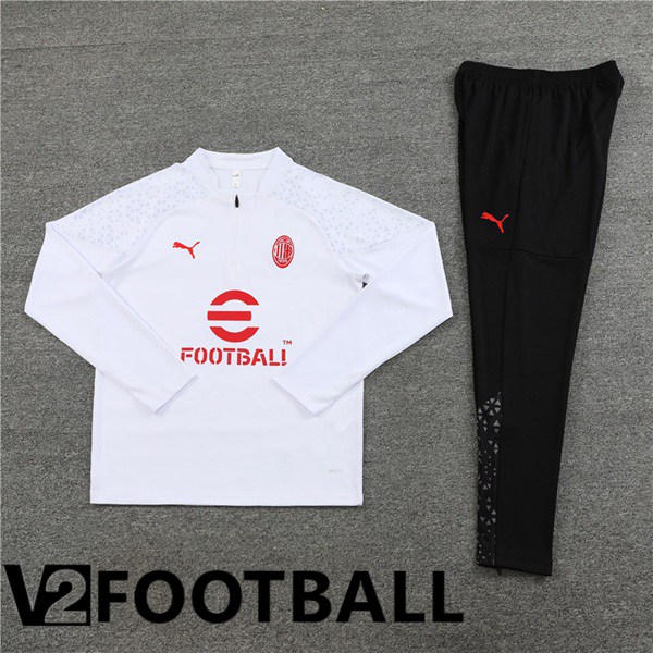 AC Milan Training Tracksuit Suit White 2023/2024