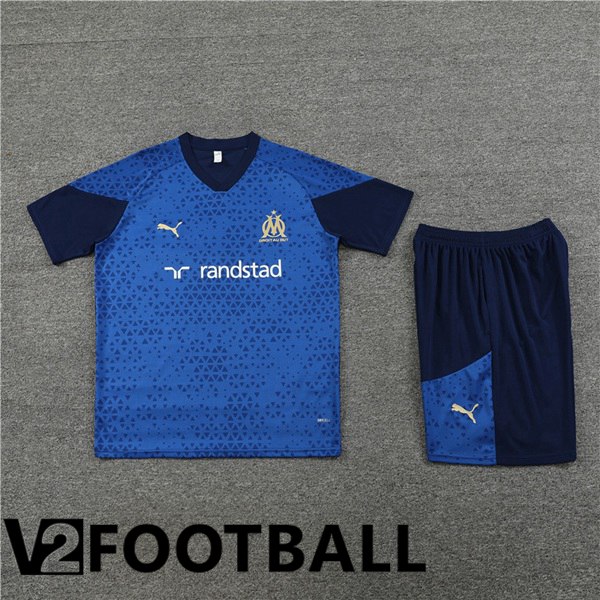 Marseille OM Training T Shirt + Shorts Blue Royal 2023/2024