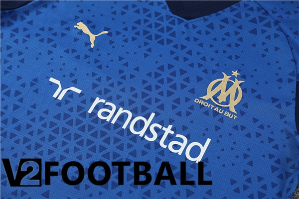 Marseille OM Training T Shirt + Shorts Blue Royal 2023/2024