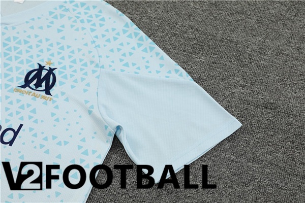 Marseille OM Training T Shirt + Shorts Blue 2023/2024