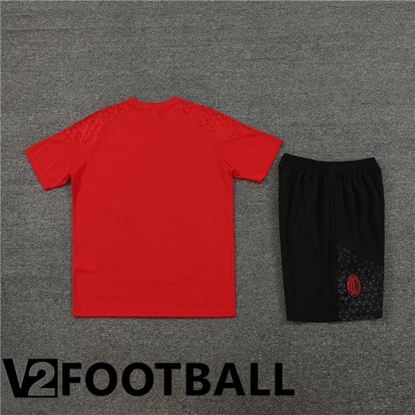 AC Milan Training T Shirt + Shorts Red 2023/2024