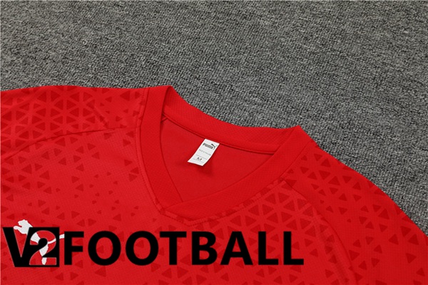 AC Milan Training T Shirt + Shorts Red 2023/2024