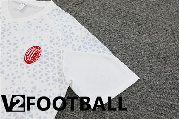 AC Milan Training T Shirt + Shorts White 2023/2024