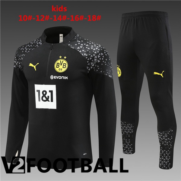 Dortmund BVB Kids Training Tracksuit Suit Black 2023/2024