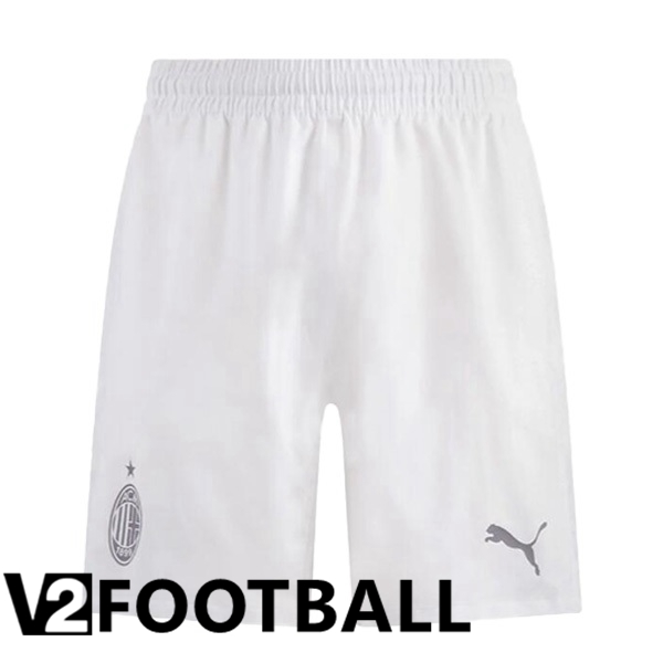 AC Milan Soccer Shorts Away White 2023/2024